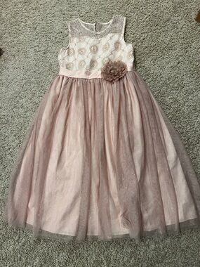 marmellata classics tulle dress Marmellata Classics Girls Dress Sz 6 Holiday Christmas Wedding Silver Sparkle